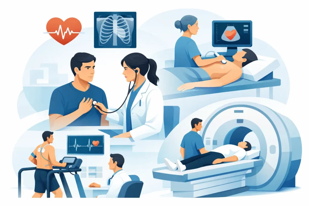 Exámenes para dolor al pecho: cuáles se piden