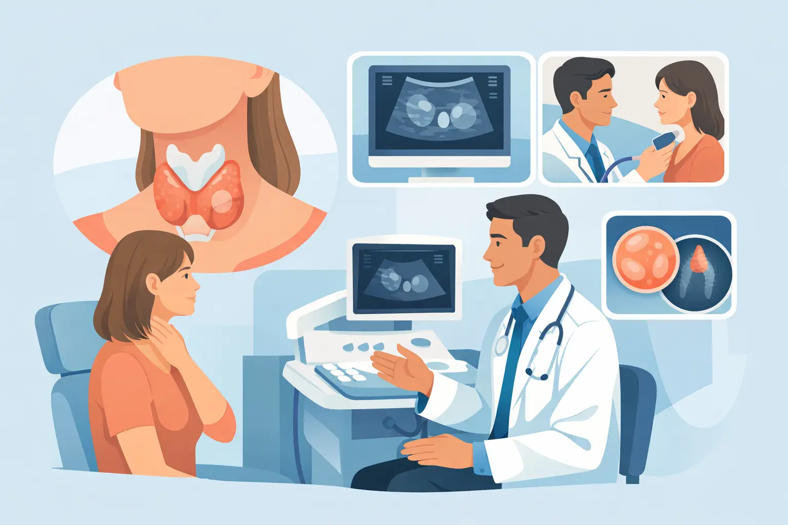 Qué médico ve nódulos tiroideos y cuándo consultar