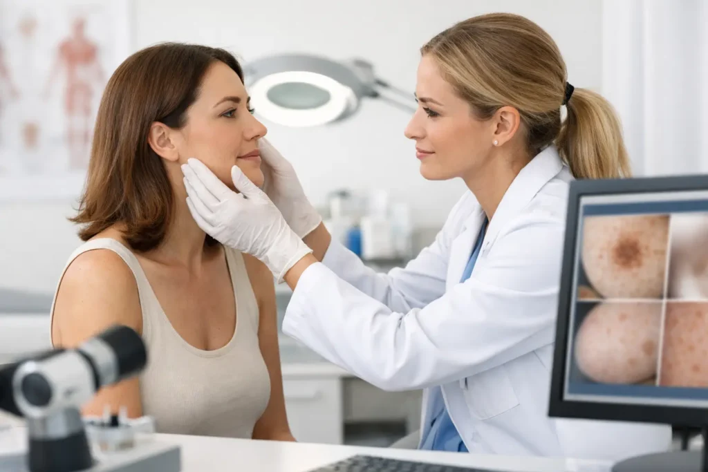 Reseña de dermatología antes de pedir cita