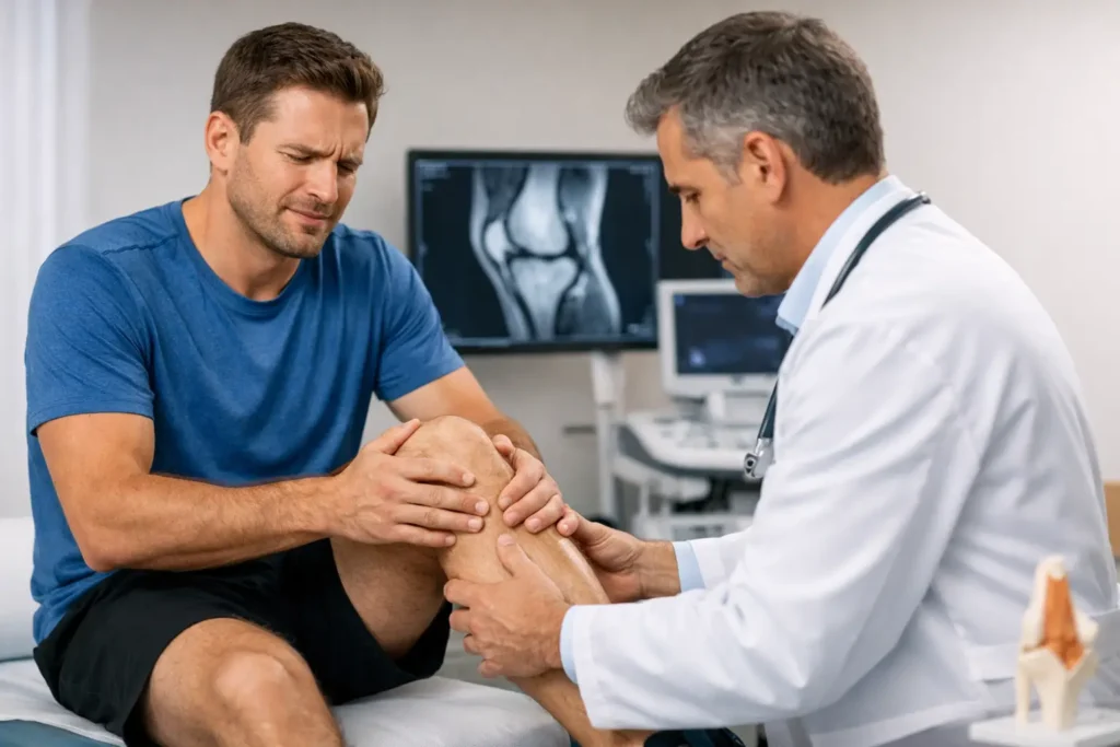 Caso de lesión meniscal: síntomas y tratamiento